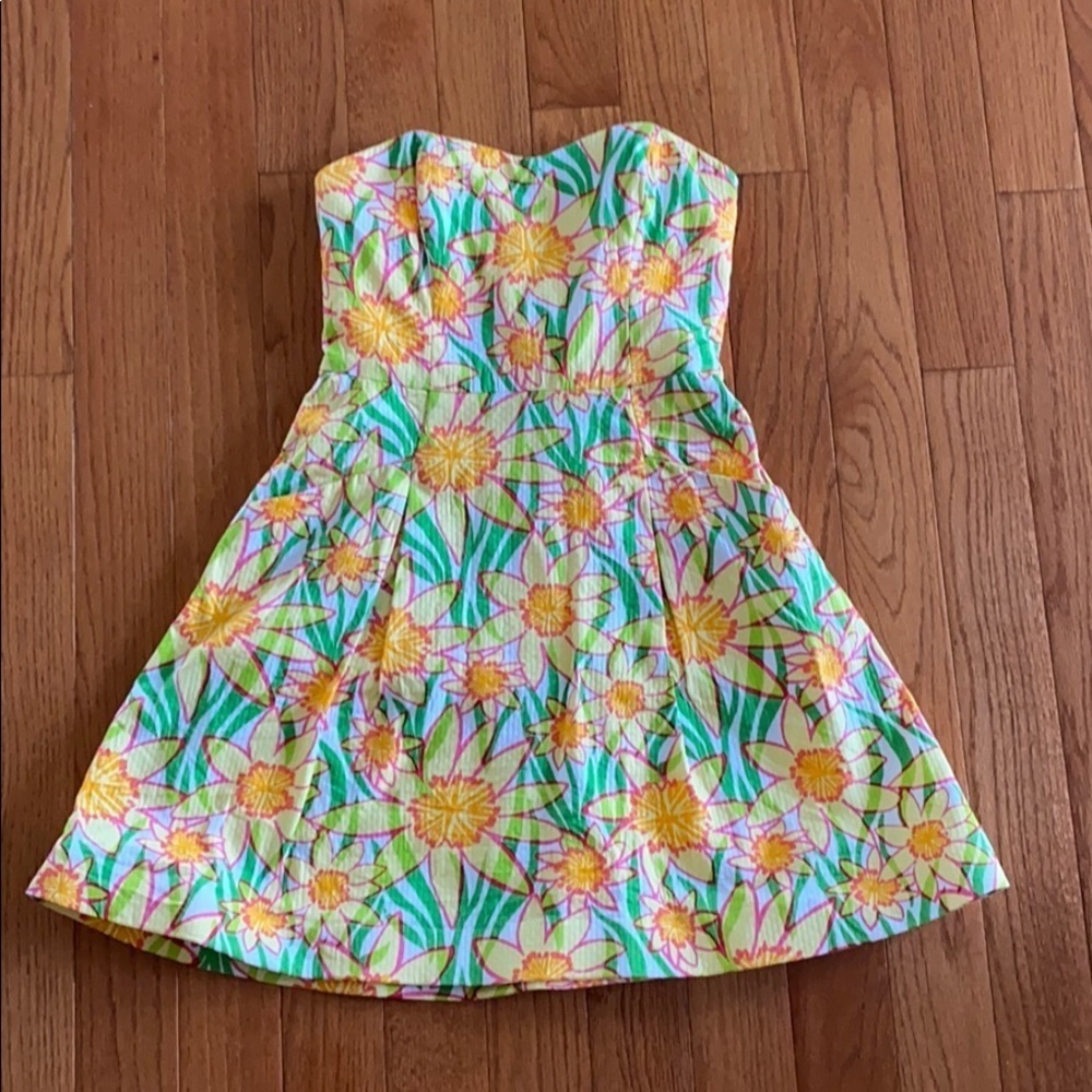 Lilly Pulitzer Blossom Dress Dobby Classic Daffies